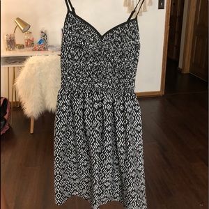 Black and White tribe print dress